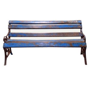 ANTIQUE CAST IRON & WOODEN BENCH