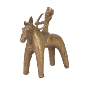 Brass Horse Rider Figurine - Lalji Handicrafts