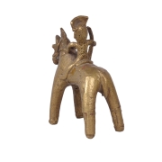 Brass Horse Rider Figurine - Lalji Handicrafts