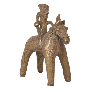 Brass Horse Rider Figurine - Lalji Handicrafts