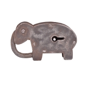 Iron Elephant Shape Padlock - Lalji Handicrafts