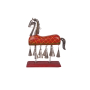 Wooden Metal Horse Figurine Bell -Lalji Handicrafts