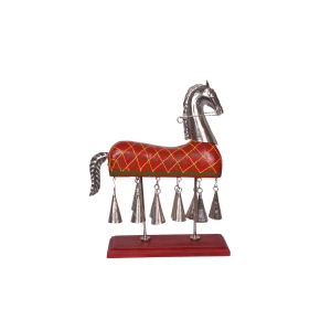 Wooden Metal Horse Figurine Bell -Lalji Handicrafts
