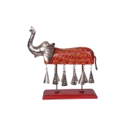 Wooden Metal Elephant Figurine Bell -Lalji Handicrafts