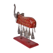 Wooden Metal Elephant Figurine Bell -Lalji Handicrafts